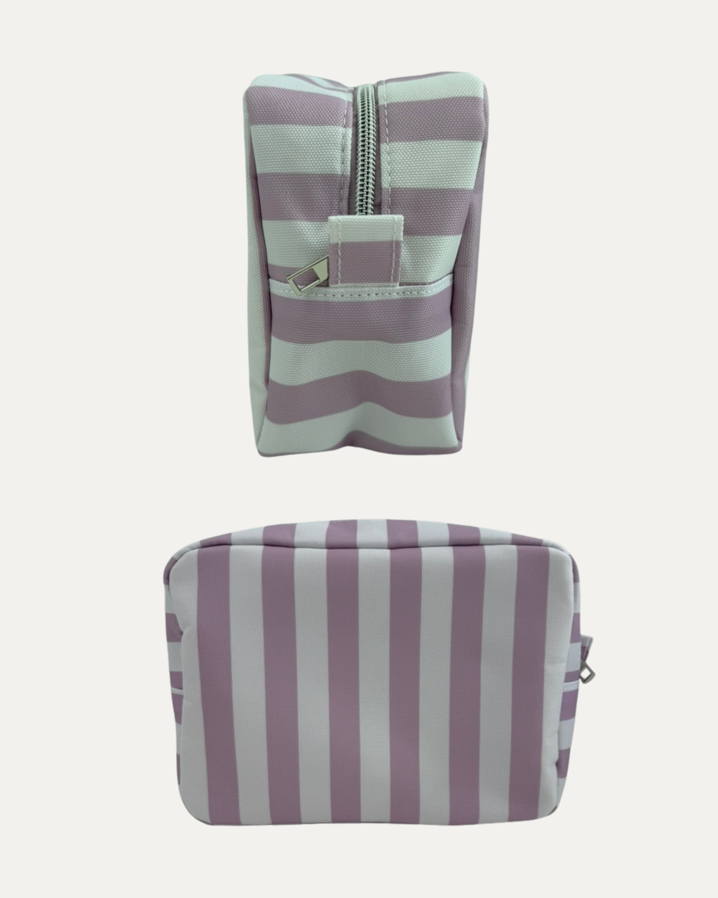 Embroidered Purple Striped Pouch