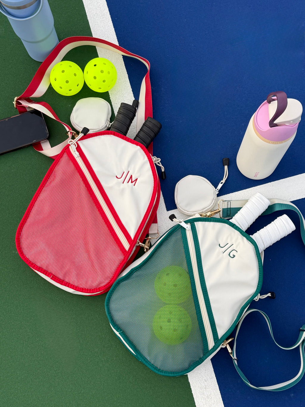 Red Embroidered Padel/Pickball Racket Bag