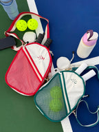 Red Embroidered Padel/Pickball Racket Bag