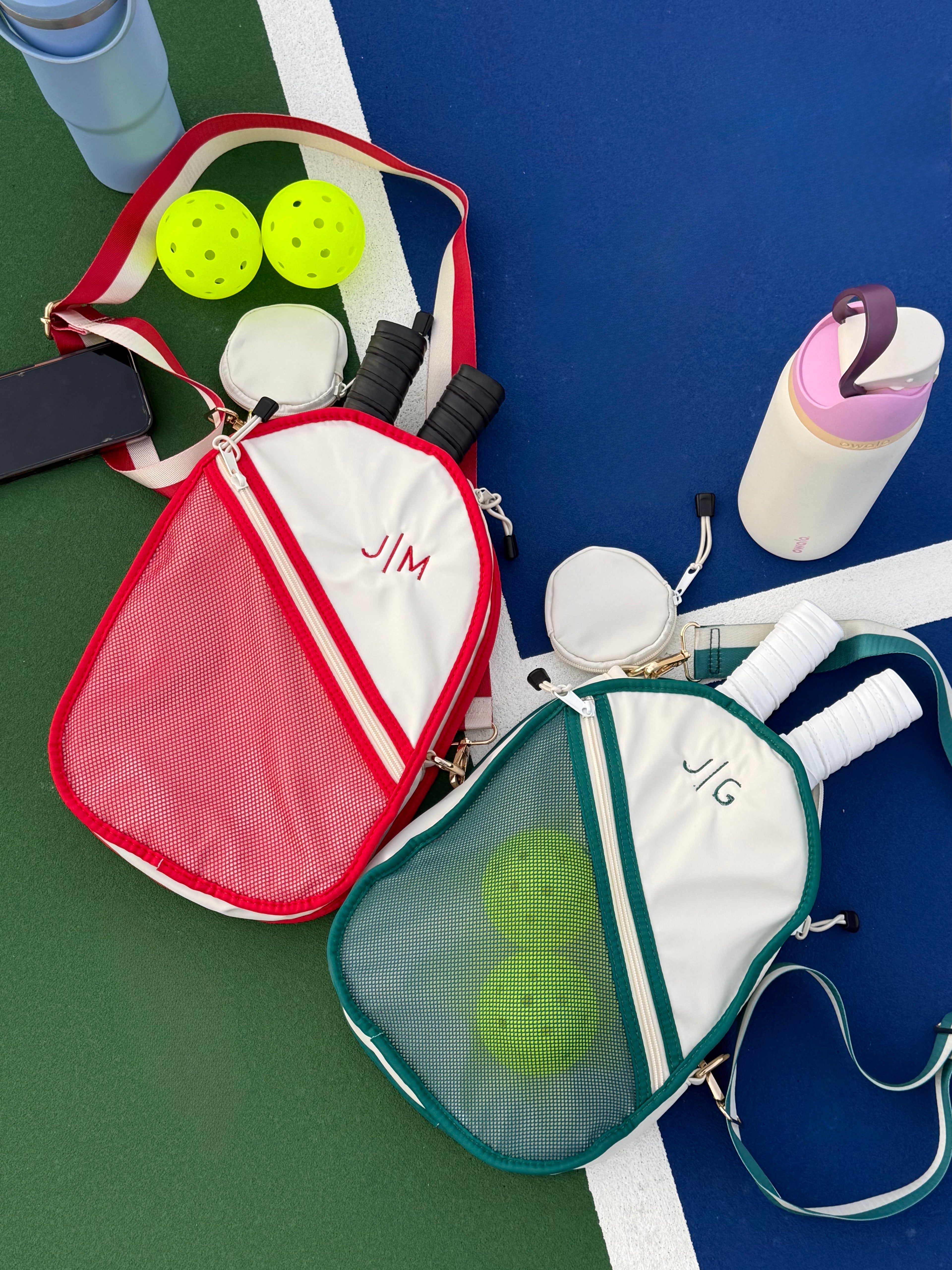 Red Embroidered Padel/Pickball Racket Bag