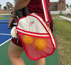 Red Embroidered Padel/Pickball Racket Bag