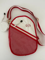 Red Embroidered Padel/Pickball Racket Bag