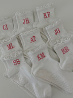 Embroidered Grip Socks
