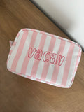 Striped Pink Vacay Pouch