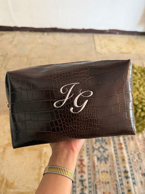 Embroidered Chic Cosmetic & Travel Bag